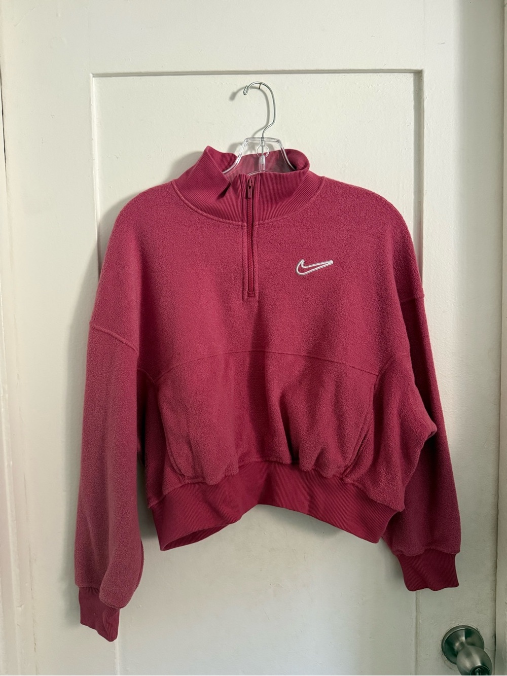 Nike Pink Cropped Sweater Kids L (can fit adults)